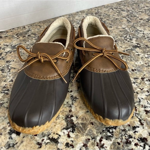 JBU Women's Dark Gray Gwen Rain Shoe Sz 8 US Faux Fur Lining Warm Rubber Sole - Picture 4 of 10